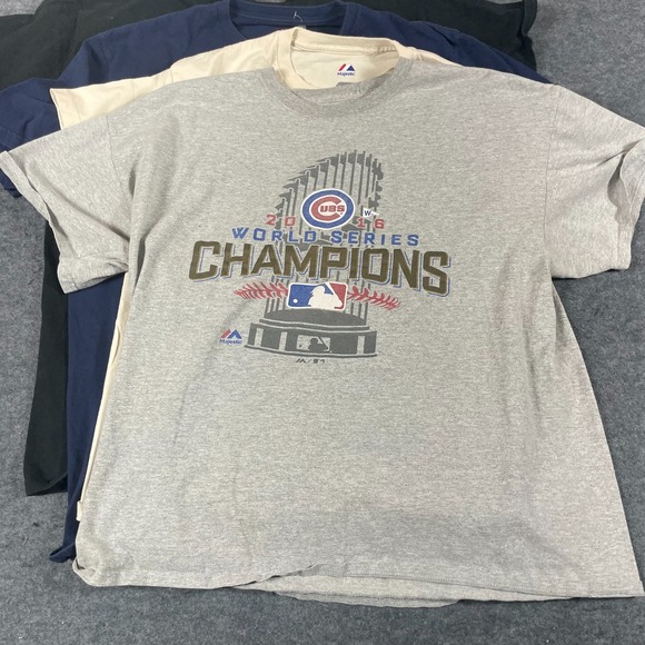 Lot of 7 MLB Baseball T Shirts Yankees Cubs Indians Majestic Braves Twins Tees - Picture 9 of 16